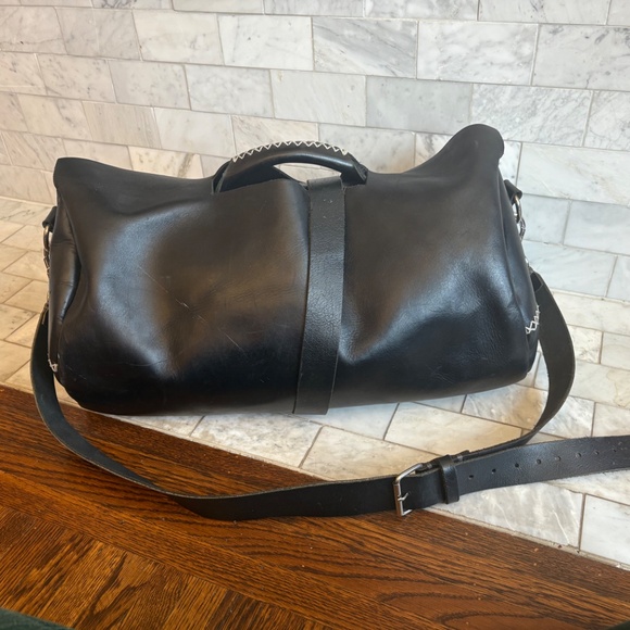 Amerileather Leather Luggage 3-piece Collection 3106-0 Black leather handmade carry on luggage